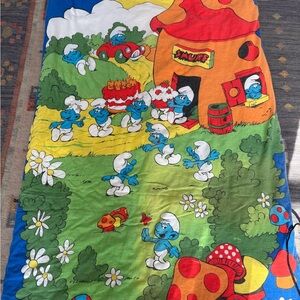 Smurfs Kids sleeping bag 1980s vintage